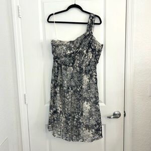 J. Crew Collection Silk One Shoulder Dress Size 14 Floral
